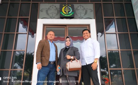 Pertanyakan Proyek DIC Mangkrak, Tim Advokasi Peduli Kota Duri Audiensi Datangi Kejari Bengkalis