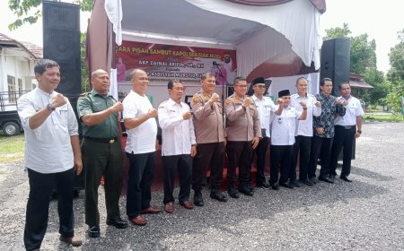 Forkopimcam Siak Hulu Gelar Pisah Sambut Pergantian Kapolsek Baru