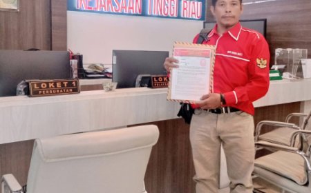 SPKN Laporkan Proyek DIC 2019 Dan 2021 Dinas PUPR Bengkalis Ke Kejati Riau