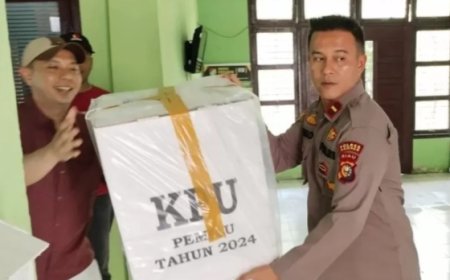 Polsek Perhentian Raja Kawal Pengamanan Logistik Pemilu