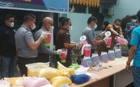 BNNP Riau Musnahkan 79.526 Butir Ekstasi Jenis Baru Asal Bengkalis
