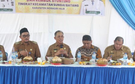 Pj Bupati Inhil Buka Musrenbang dan Rembuk Stunting Kecamatan Sungai Batang