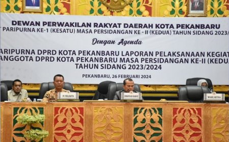 DPRD Pekanbaru Gelar Paripurna Pertama Laporan Kegiatan Reses Masa Persidangan Kedua
