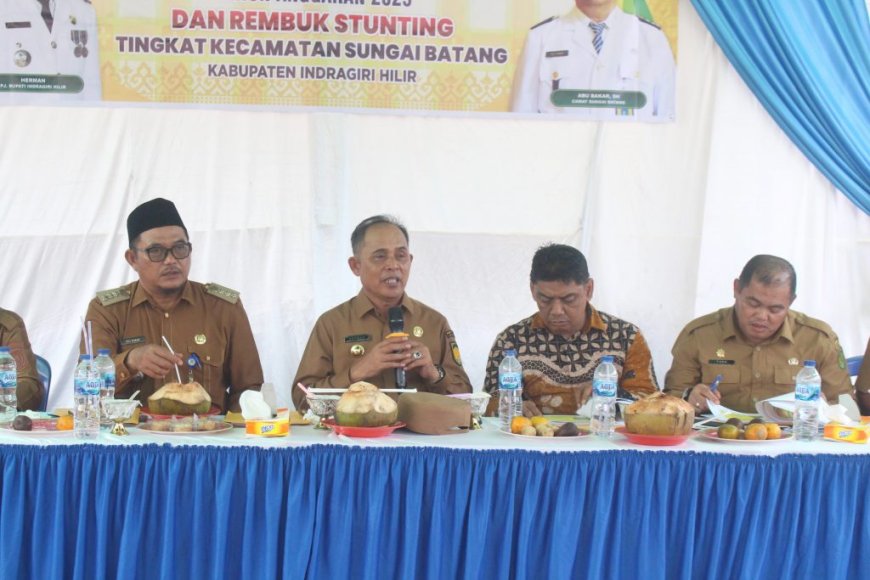 Pj Bupati Inhil Buka Musrenbang dan Rembuk Stunting Kecamatan Sungai Batang