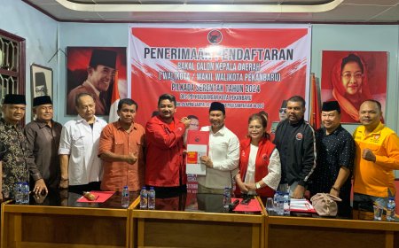 Rahmansyah Mendaftar Bakal Calon Wako Pekanbaru ke Hanura dan PDI-P, ini Gagasannya