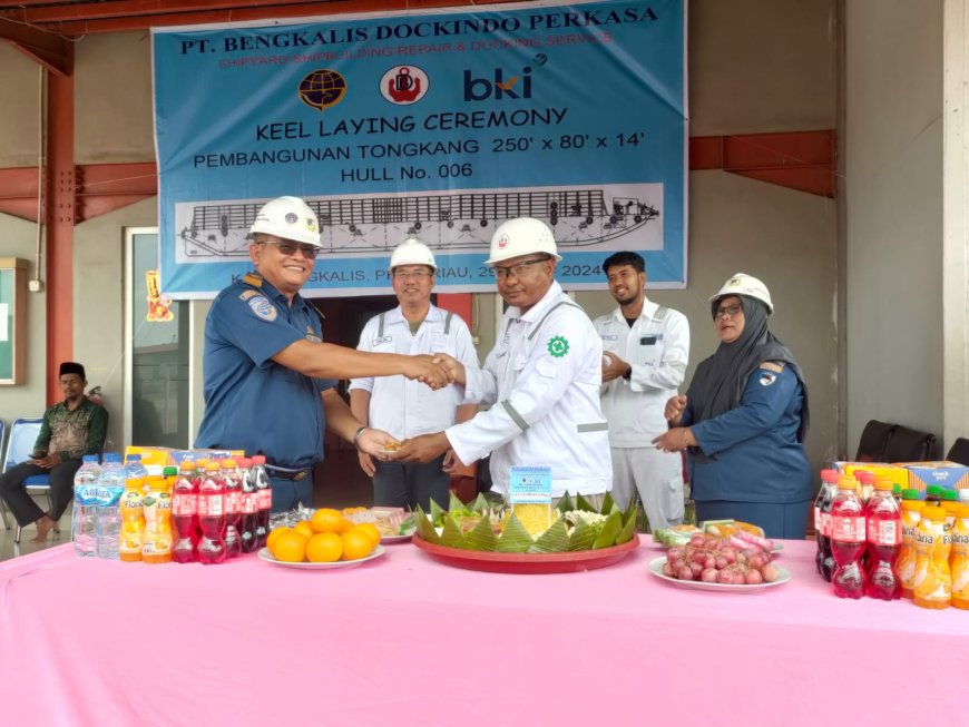 PT BDP Gelar Keel Laying Ceremony Pembangunan Tongkang Hull No 006