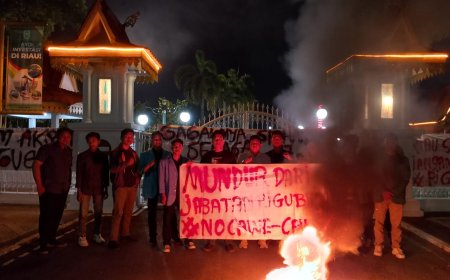 Dinilai Tidak Akan Netral, BEM Nusantara Demo Kediaman Dinas Gubernur Riau