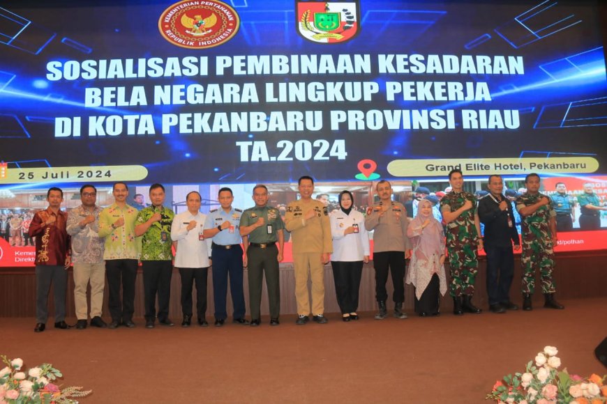 Dandim 0301 Pekanbaru Hadiri Sosialisasi dan Diseminasi Pembinaan Kesadaran Bela Negara