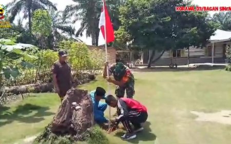 Kodim 0321 Rohil Melalui Jajaran Koramil Himbau Masyarakat Kibarkan Bendera Meriahkan HUT RI ke-79