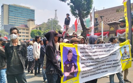 Aliansi Petani Kampar Demo di Jakarta, Tolak Ilyas Sayang Tersangka 'Mafia Tanah' Jadi DPRD Kampar