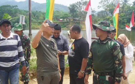 Danrem 031/WB Cek Kesiapan TMMD di Tanjung Belit Selatan Sebelum Kunjungan KASAD