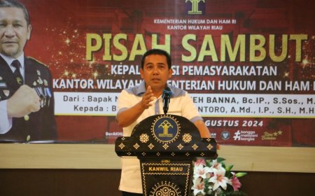 Tongkat Kepemimpinan Beralih, Divisi Pemasyarakatan Kanwil Kemenkumham Riau Kini Berganti