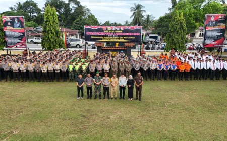 Polres Kampar Laksanakan Apel Gelar Pasukan Operasi Mantap Praja Lancang Kuning 2024