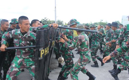 Siapkan Satuan Jelang Pemilu, Yonif 132/Bima Sakti Laksanakan Latihan PHH