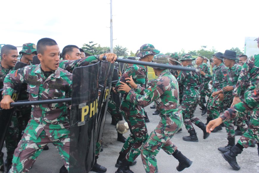 Siapkan Satuan Jelang Pemilu, Yonif 132/Bima Sakti Laksanakan Latihan PHH