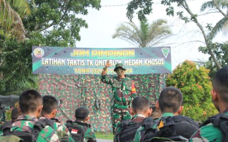 Prajurit Harimau Kampar Yonif 132/BS Laksanakan Latihan Taktis Tingkat Unit Blok Medan Khusus
