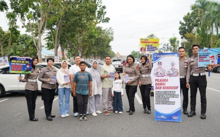 Ditlantas Polda Riau Lakukan Kampanye Lalu Lintas Cegah Gangguan Kamtibmas