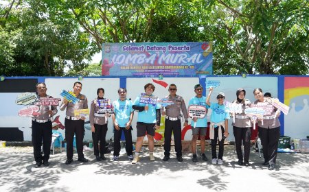 Karya Lomba Mural Meriahkan Hari Lalu Lintas Bhayangkara Ke - 69 Tahun 2024