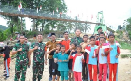 Danrem 031/WB Resmikan Jembatan Perintis Kartika Membuka Akses Menghubungkan Dua Desa