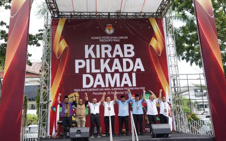 Tim Cooling System & Tim Brigade Poowan DITLANTAS POLDA RIAU Sukseskan Giat Kirab PILKADA RIAU 2024