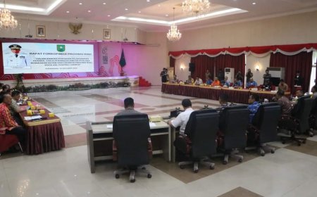 Rakor Koordinasi Forkopimda Provinsi Riau Terkait Karhutla dan pelaksanaan Pilkada Tahun 2024