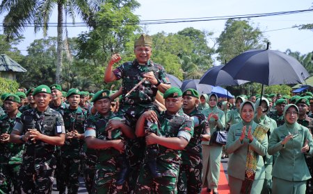 Danrem 031/Wira Bima Kunjungi Markas Harimau Kampar Yonif 132/Bima Sakti