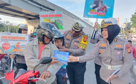 Pasca Pilkada Riau 2024 Ditlantas Polda Riau Intens laksanakan Kampaye Keselamatan