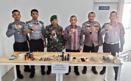 Tindak lanjuti Arahan Menteri Imipas, Lapas Narkotika Rumbai Gelar Razia Insidentil
