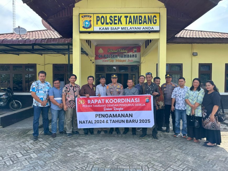 Rapat Koordinasi Polsek Tambang dengan Pengurus Gereja Jelang Nataru