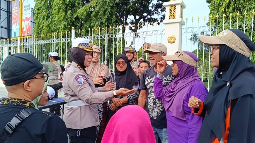 Sukseskan NATARU 2024 - 2025 DITLANTAS POLDA Riau Taja Kampanye Keselamatan di Area CFD