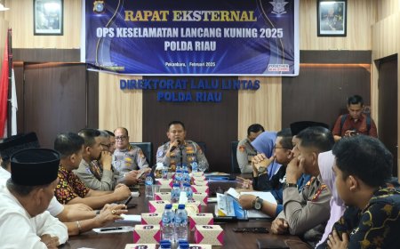 Polda Riau Gelar Rapat Eksternal Operasi Keselamatan Lancang Kuning 2025