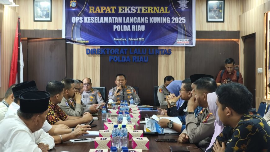 Polda Riau Gelar Rapat Eksternal Operasi Keselamatan Lancang Kuning 2025