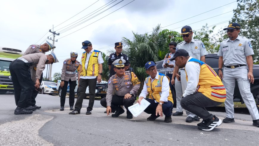 DIRLANTAS POLDA Riau Cek Jalan Lintas Timur Bersama Stakeholder