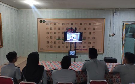 Lapas Pekanbaru Ikuti Zoom Meeting Penguatan Tugas; Fungsi Pembinaan Narapidana dan Anak Binaan