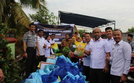 Peduli Korban Banjir Rumbai, UPT Pemasyarakatan Se-Pekanbaru Gelar Bakti Sosial