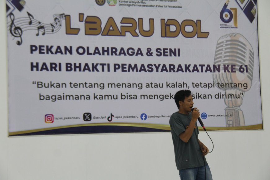 Lapas Pekanbaru Gelar Lomba Karoeke Dalam Rangka HBP ke-61