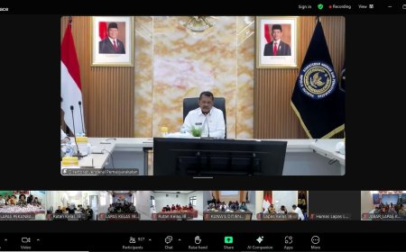 Jajaran Lapas Pekanbaru Ikuti Pengarahan Dirjenpas Secara Virtual