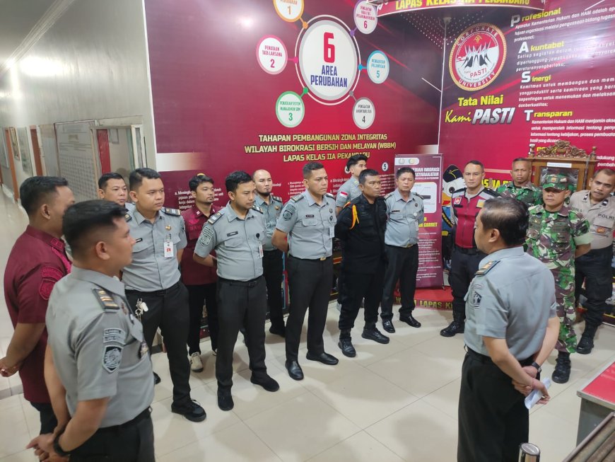 Sesuai Arahan Menteri IMIPAS, Lapas Pekanbaru Terus Intensifkan Razia Gabungan