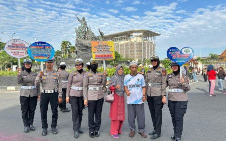 Ditlantas Polda Riau Gelar Kampanye Keselamatan Berlalu Lintas di CFD Pekanbaru
