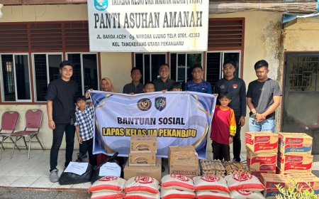 Rayakan Idul Adha, Lapas Kelas IIA Pekanbaru Salurkan Bantuan Sosial ke Panti Asuhan