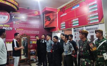 Lapas Pekanbaru Bersinergi Dengan TNI Gelar Razia Gabungan