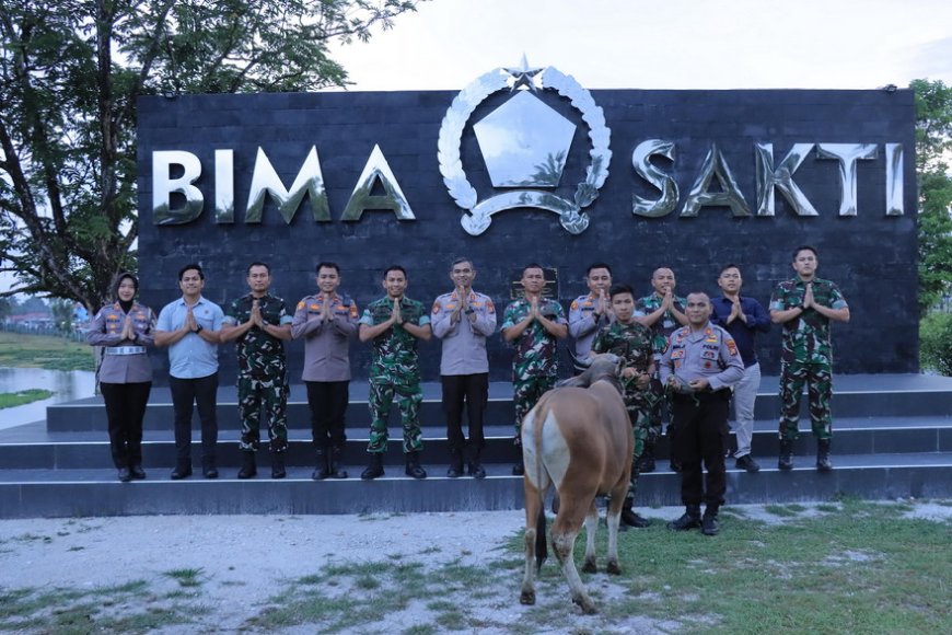 Kapolres Kampar Pererat Sinergitas TNI-Polri Lewat Silaturahmi Idul Adha