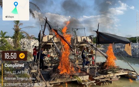 Polsek Singingi Hilir Tertibkan Aktivitas PETI di Desa Petai Kuansing