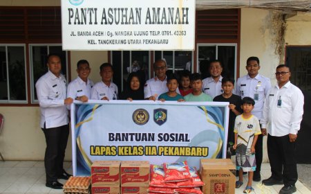 Kunjungi 3 Panti Asuhan, Lapas Pekanbaru Gelar Bakti Sosial