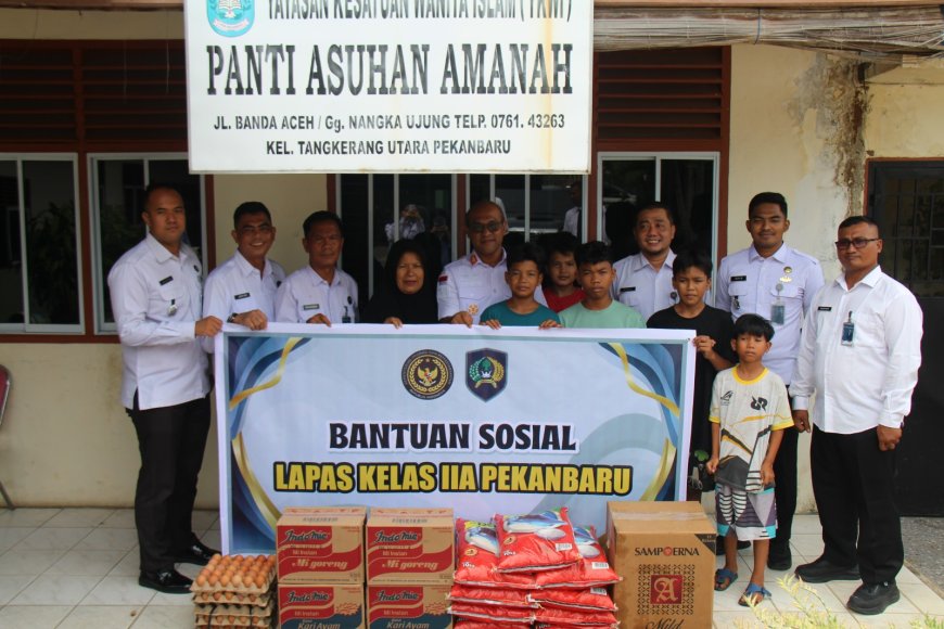Kunjungi 3 Panti Asuhan, Lapas Pekanbaru Gelar Bakti Sosial