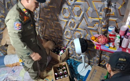Polres Pelalawan Gelar Operasi Pekat di Lokalisasi Sawitan, 9 Kafe Ilegal Dibongkar