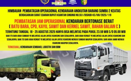 Polda Riau Himbau Pengemudi Angkutan Barang Patuhi Pembatasan Operasional Selama Pacu Jalur 2025