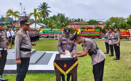 Kapolres Kampar Pimpin Sertijab Kabag Ren dan Lima Kapolsek