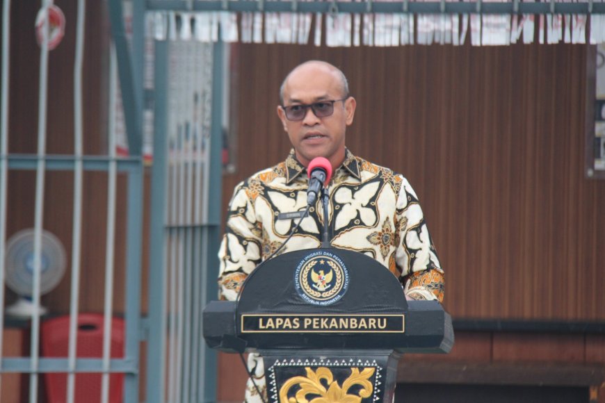Lapas Kelas IIA Pekanbaru Gelar Upacara Hut Kemerdekaan ke-80