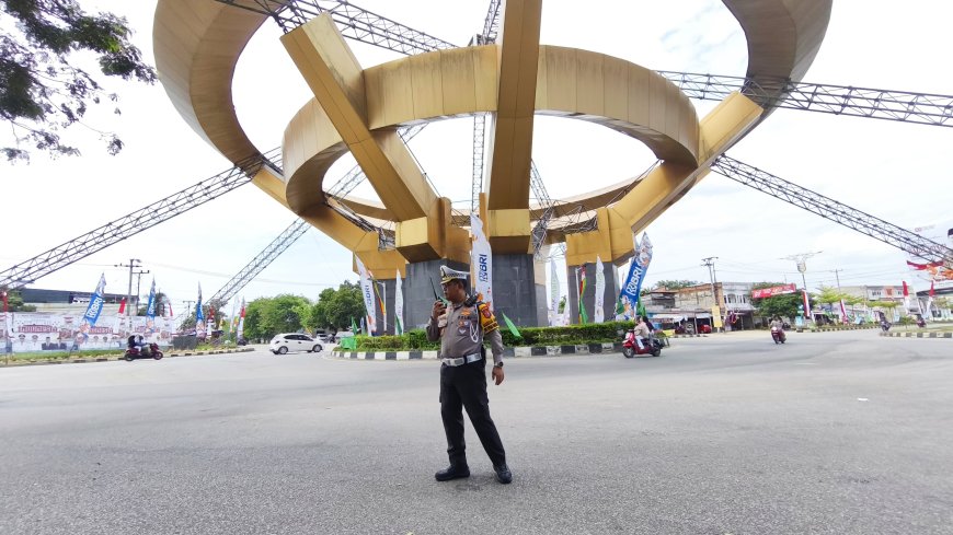 Dirlantas Polda Riau Turun Lapangan Pastikan Kelancaran Lalulintas Festival Pacu Jalur